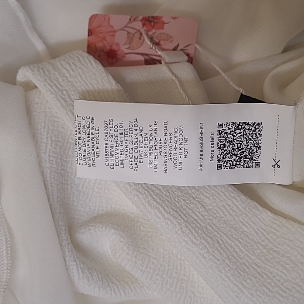 SHEIN White One-Shoulder Dress zise 1XL NEW - Picture 5 of 16